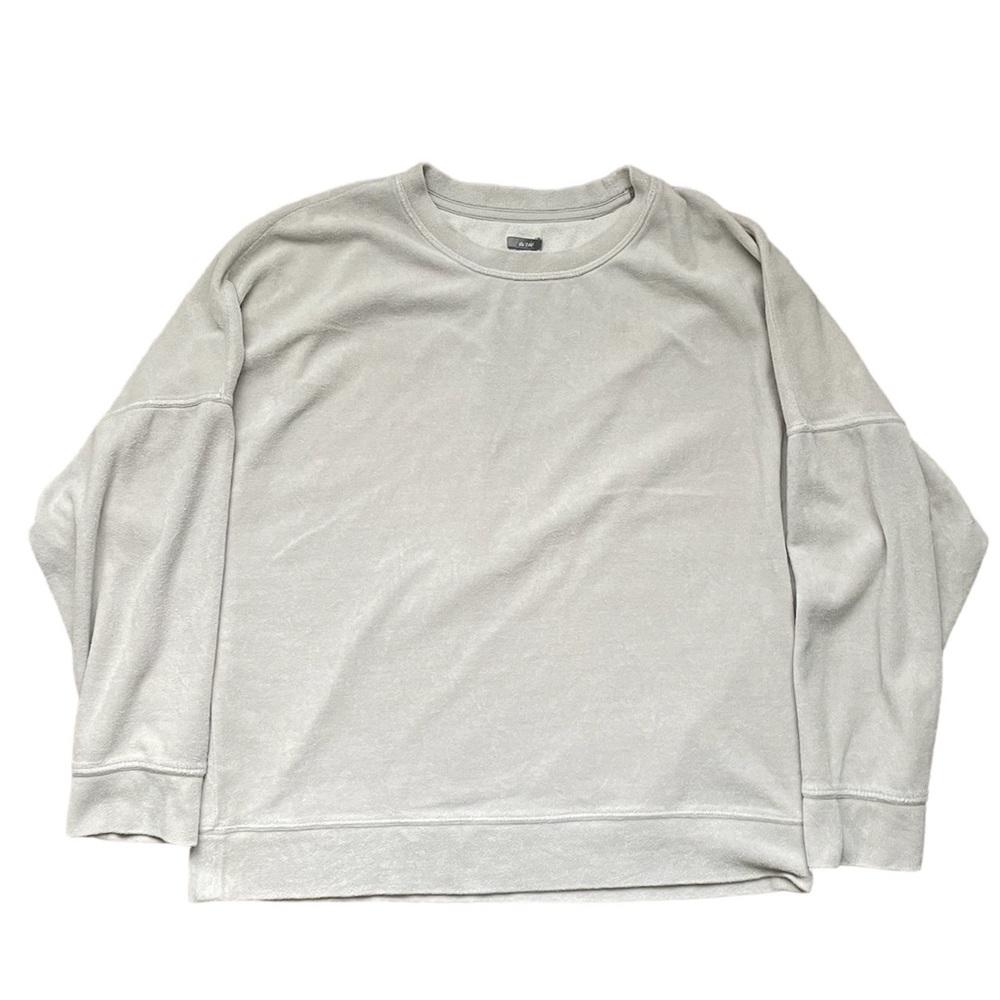 Aerie Grey Relaxed Slouchy Loose Fit Towel Material Sweatshirt (size M)